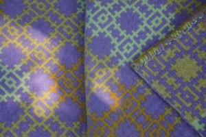 Lavender & Gold Welsh Tapestry blanket. Dolwerrd Mill TBV74